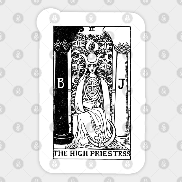 Tarot Card - The High Priestess Sticker by isstgeschichte